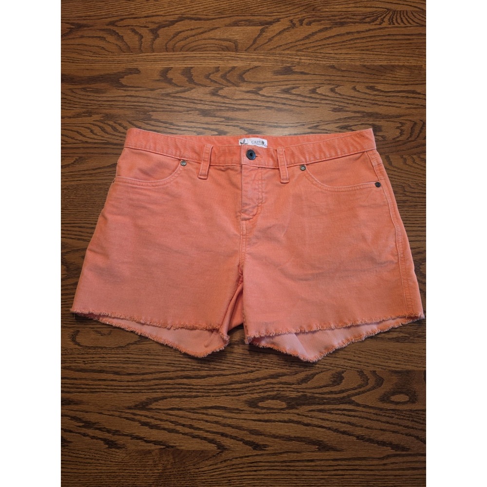 Carve Designs Oahu Corduroy Shorts Womens Size 6 Orange 4" Inseam